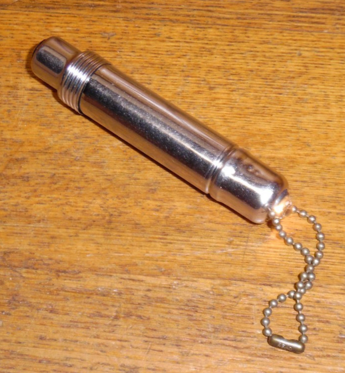 Vintage Keychain Push Button Flashlight – 3.5″