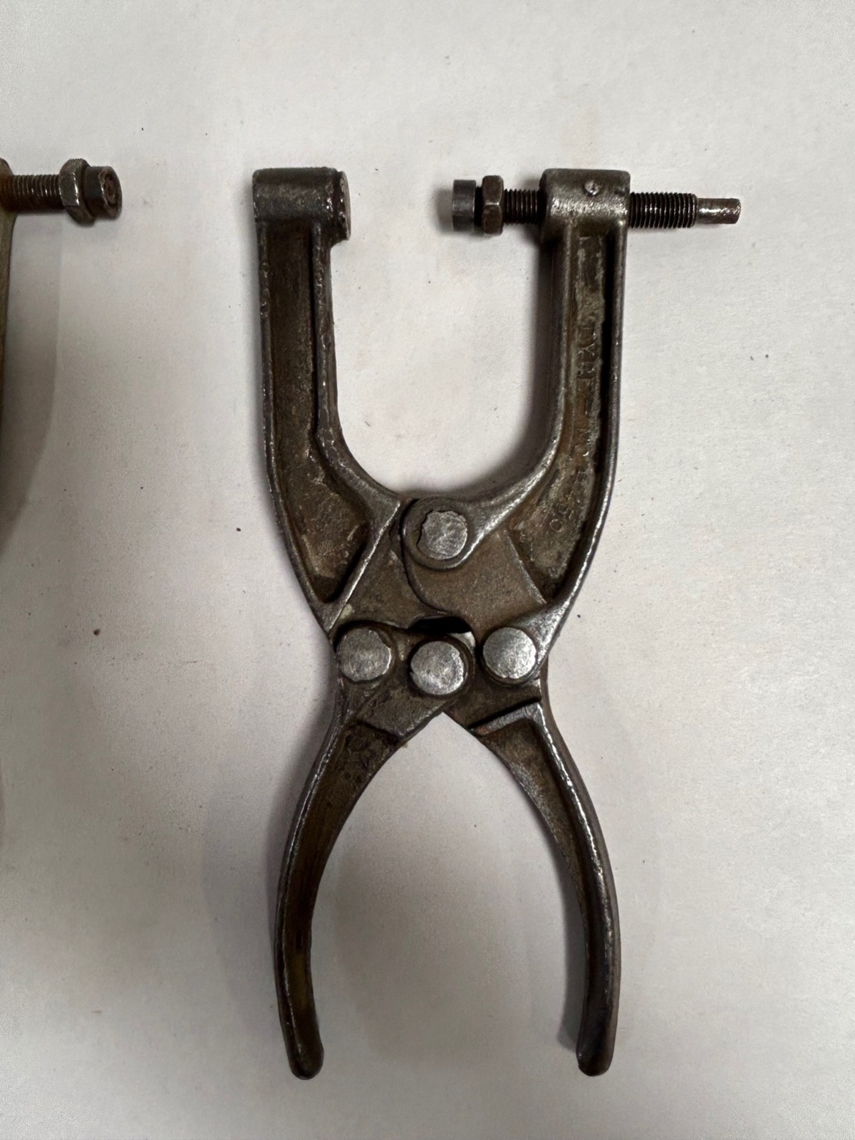“2” Vtg Knu-Lok Made In USA Aviation Welding Toggle Clamp Pliers Type #450 (A5)