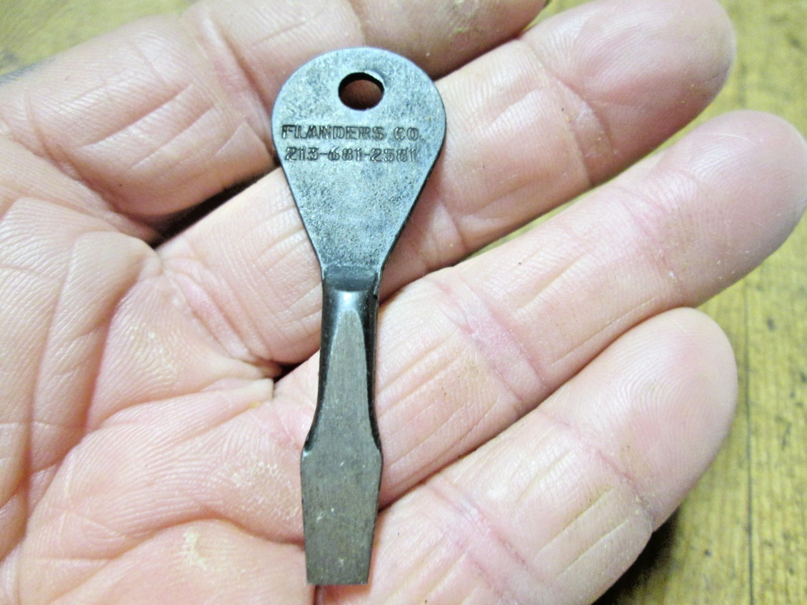 vintage proto screwdriver keychain Flanders co. motorcycle parts