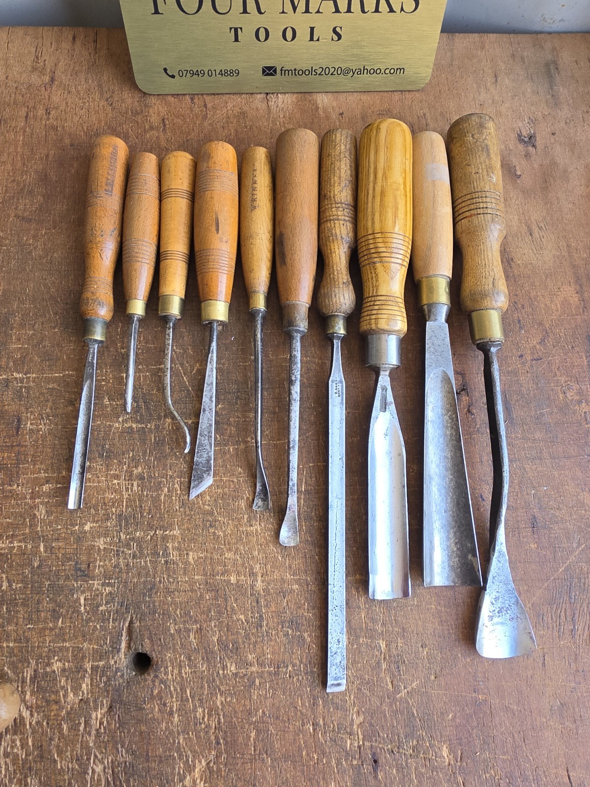10 x Wood Carving Chisels And Gouges Sheffield Steel Ben Harms Collection