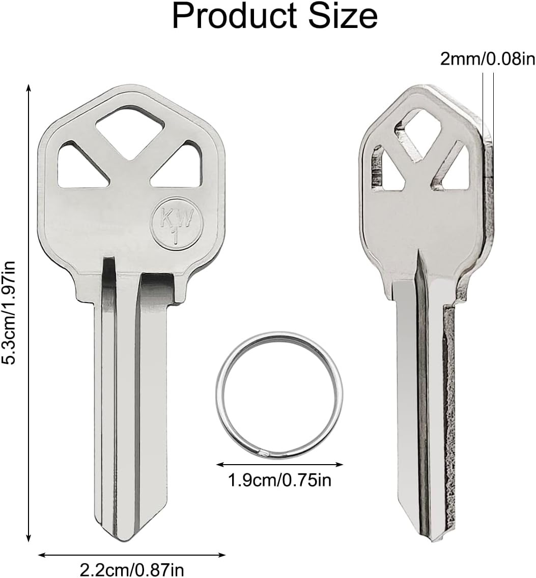 Brass House Key Blanks 15 Pack KW1 SC1 SC4 Custom Cut Key Options