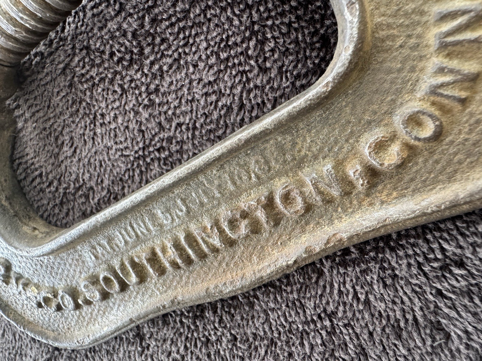 P.S.&W. Co. No. 3 Steel Screw C-Clamp Pat June Southington, Conn USA Star Mark