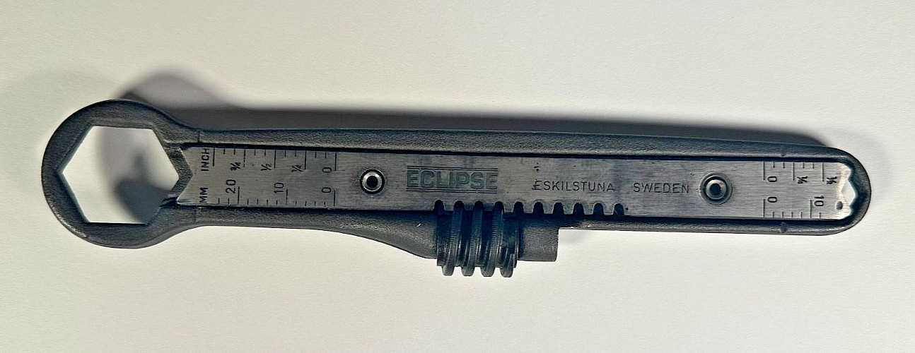 Vintage Eclipse Eskilstuna Sweden Double Ended Adjustable Wrench Caliper Shifter