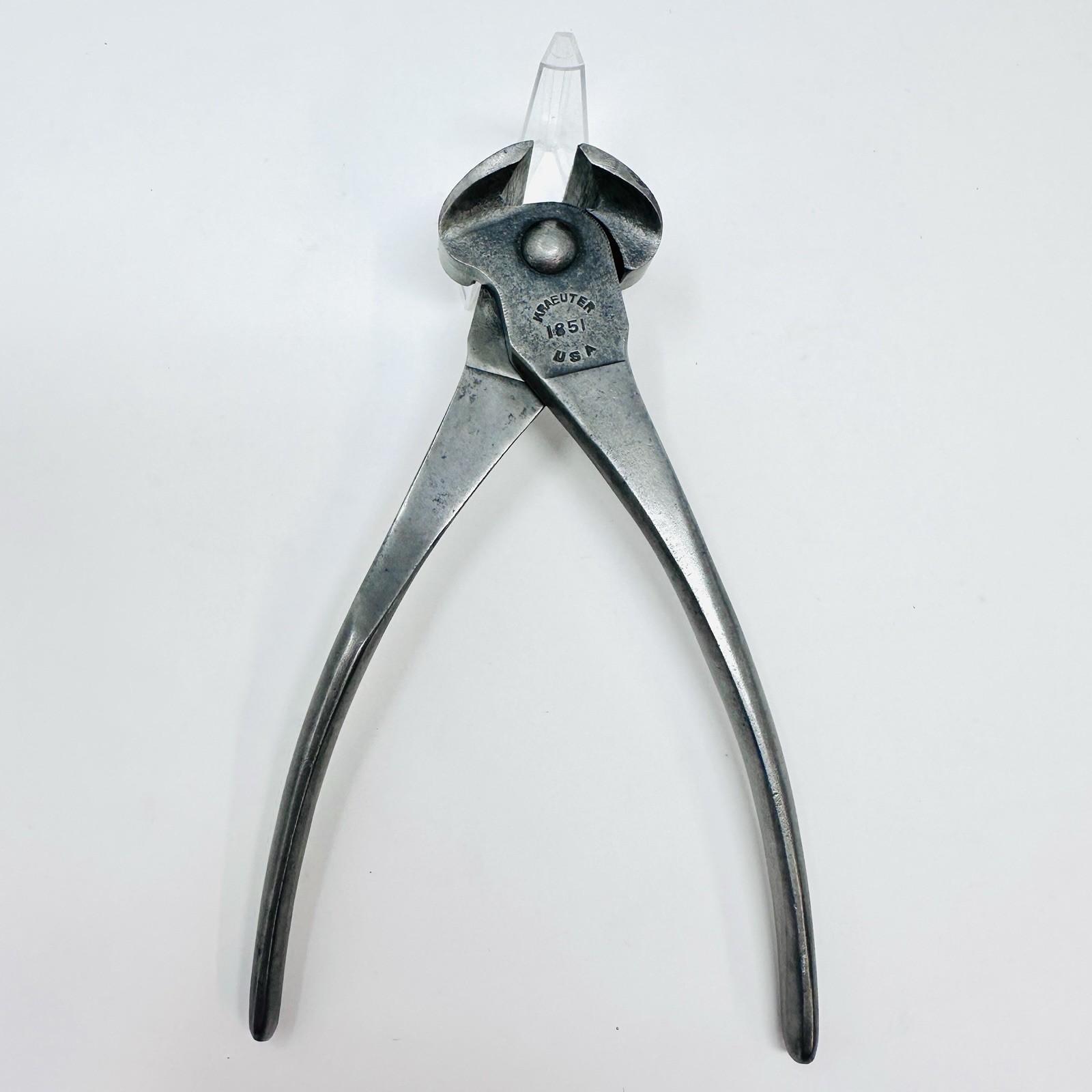 Antique Pair of 7″ Kraeuter Model 1851 Giant End Nippers Pliers – CLEAN / EUC