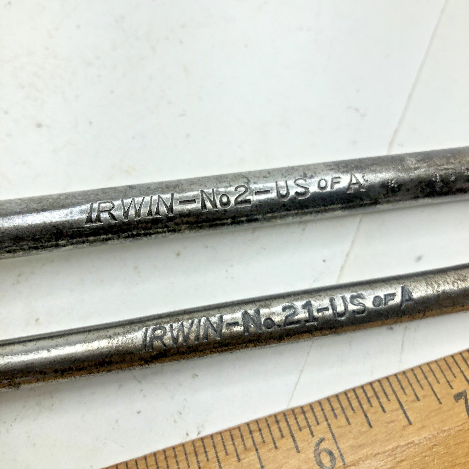 Vintage Lot of (2) Irwin No. 2 & No. 21 Auger Expansive Bit Set Made in US of A