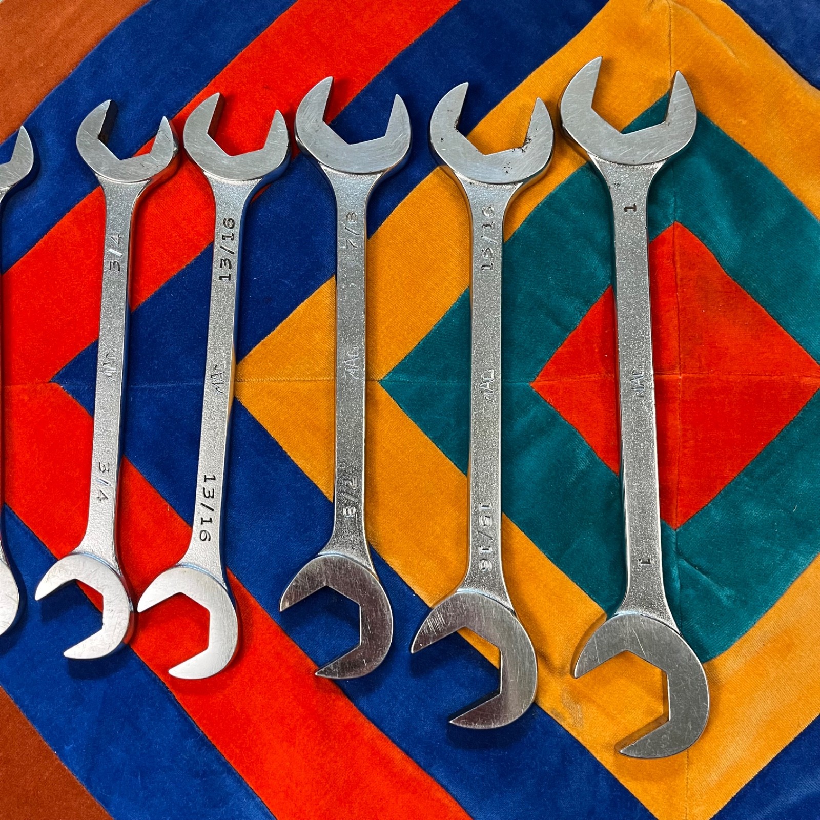 Mixed Lot of 12 MAC Tools 4 Way Angle Double Open + Flare Nut Wrenches DA COB