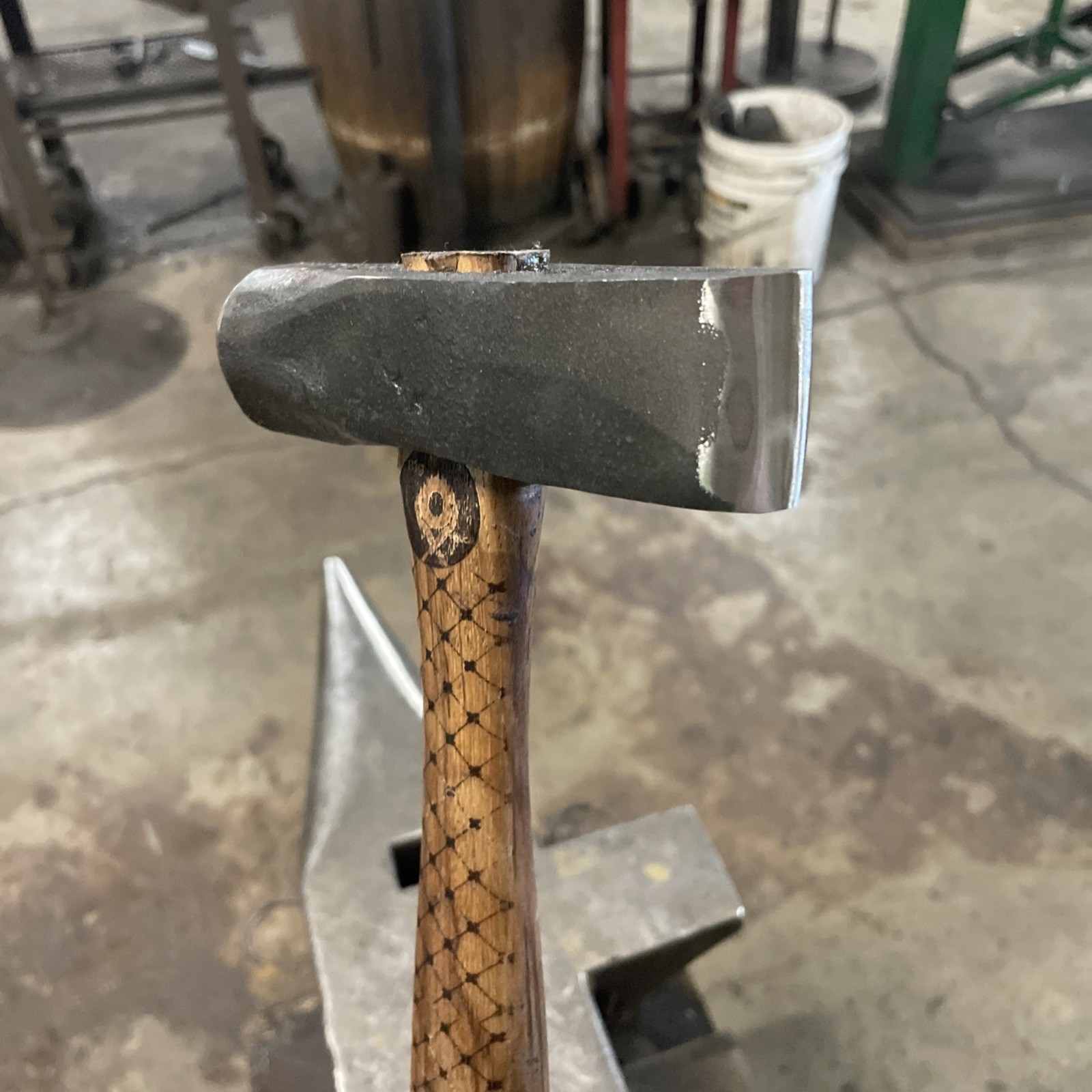 Hand Crafted Blacksmith’s Straight Peen Engraved Hammer/ 4140 Steel 2 1/2Lb