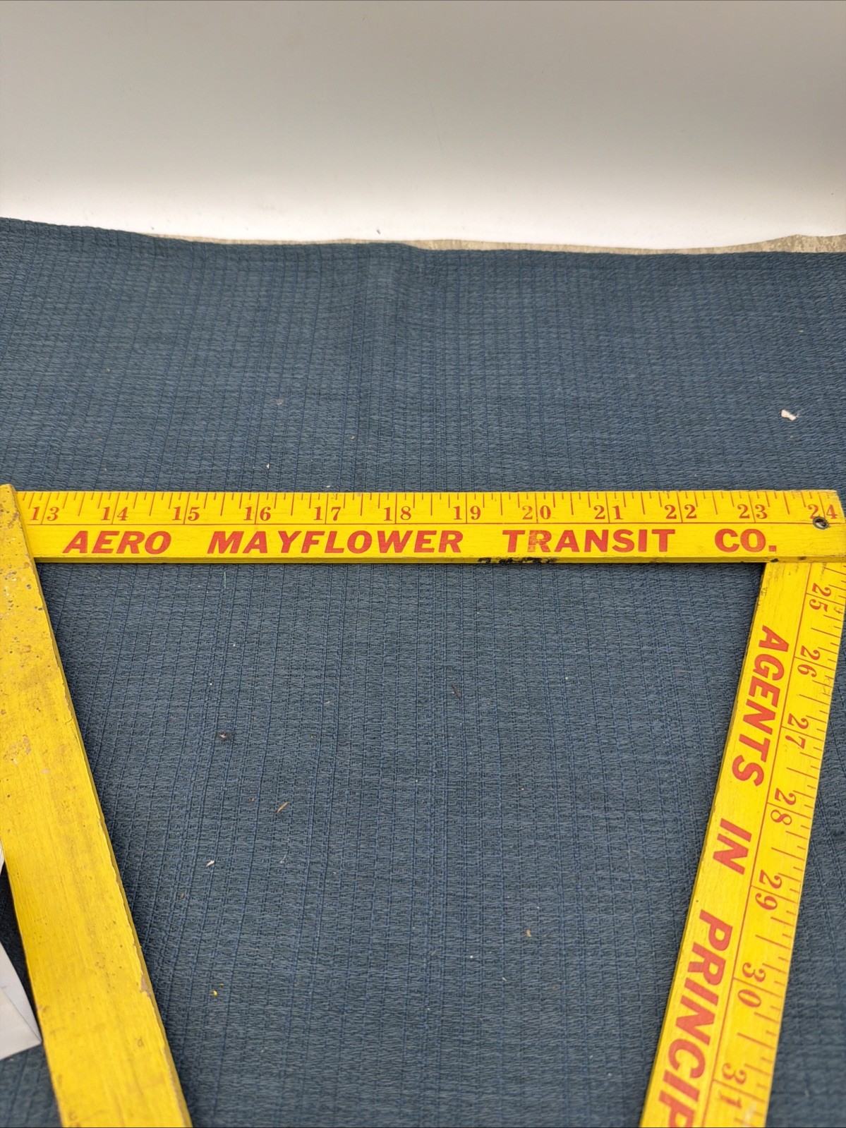 Vintage Advertising Tri-Fold Folding Wood Yardstick Ruler MAYFLOWER TRANSIT CO