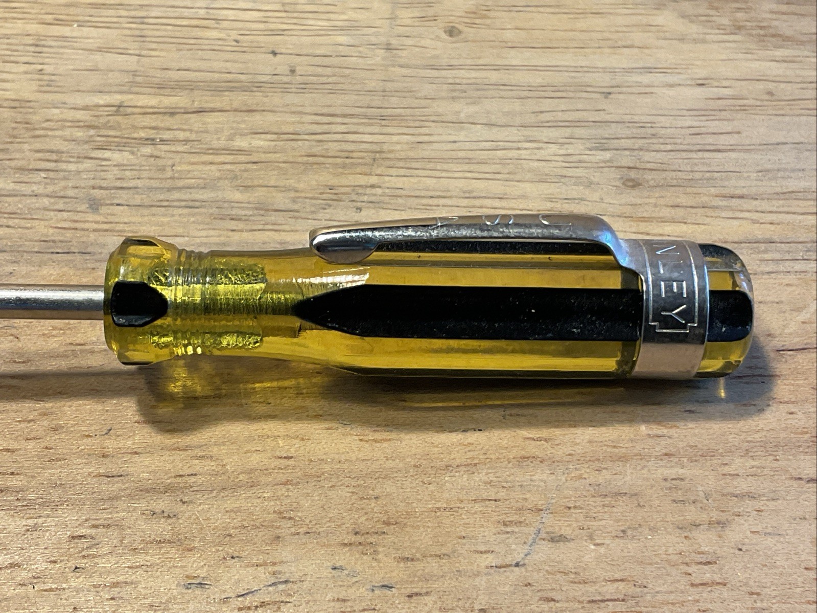 Vintage Stanley 100 Plus 66-101 Mini Pocket Clip Screwdriver Made In USA