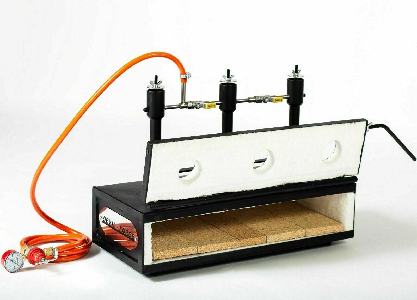 DFHS3+1D/3.6″ GAS PROPANE FORGE Furnace Burner Blacksmith For Horseshoe Makers