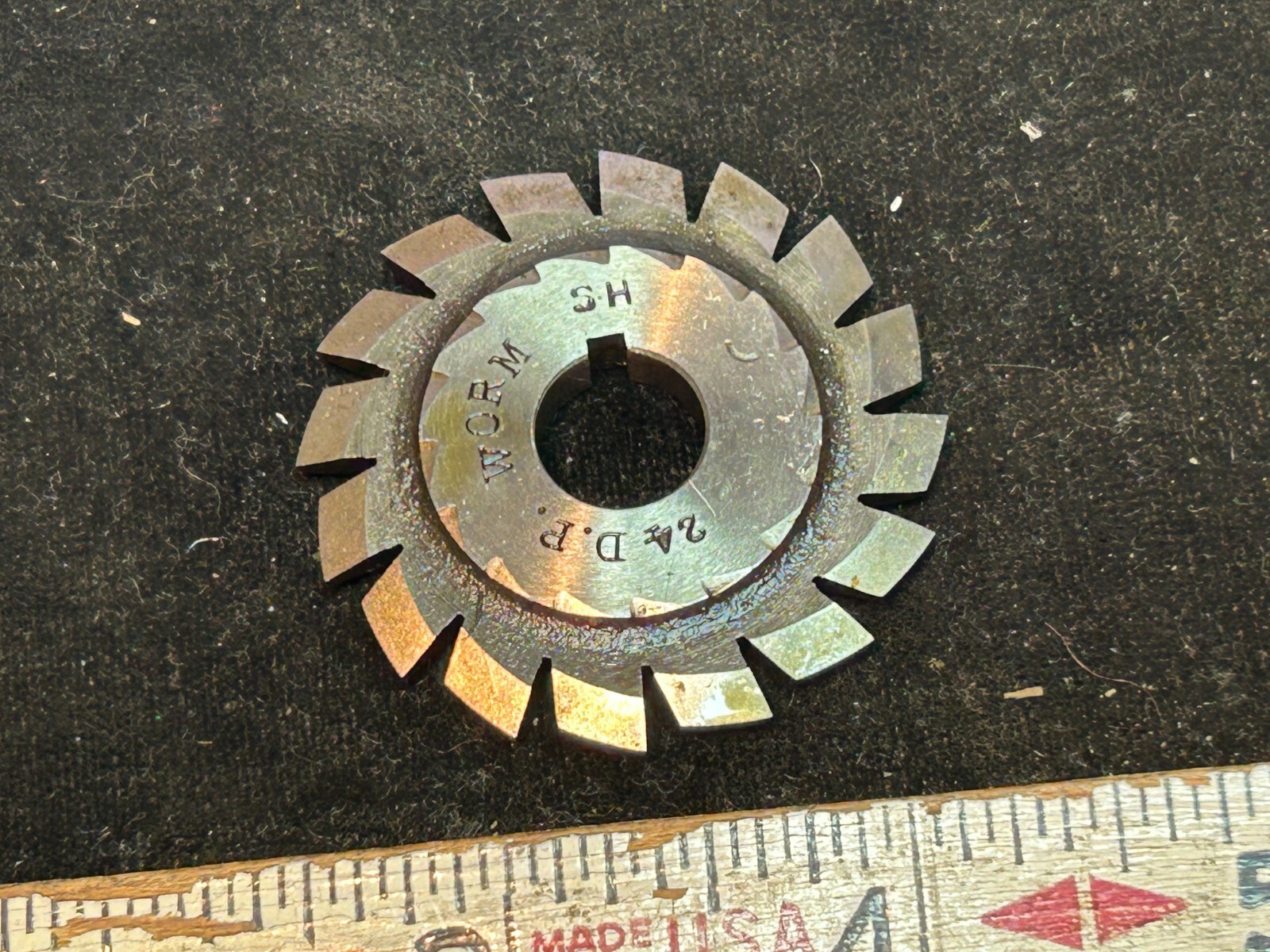 1 – Waltham Mach Co Gear Cutter 24DP Worm 7/16 Bore # BtM LT 10