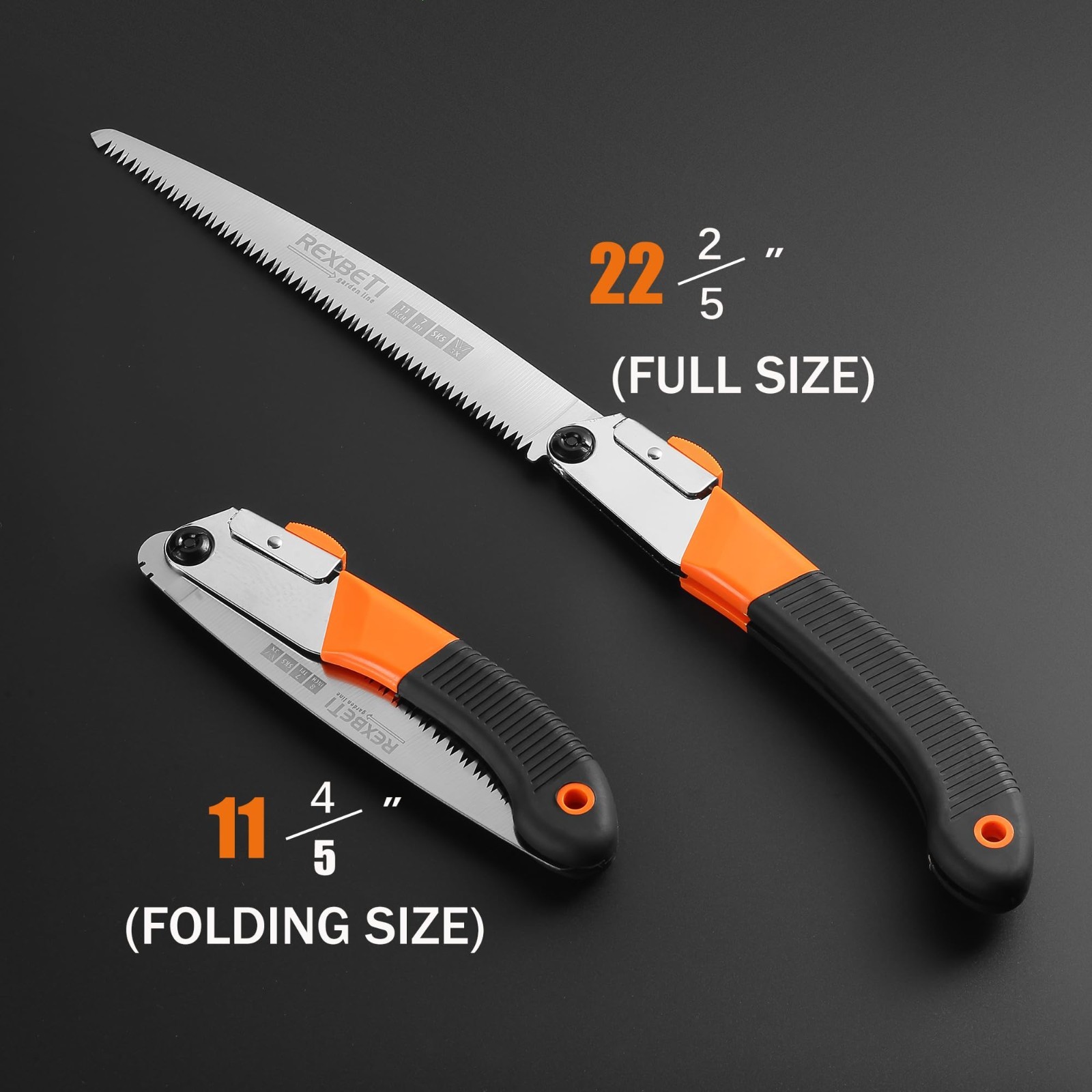 Folding Saw – 11In Blade for Wood & Dry Wood Pruning, Compact Design, SK-5 Steel