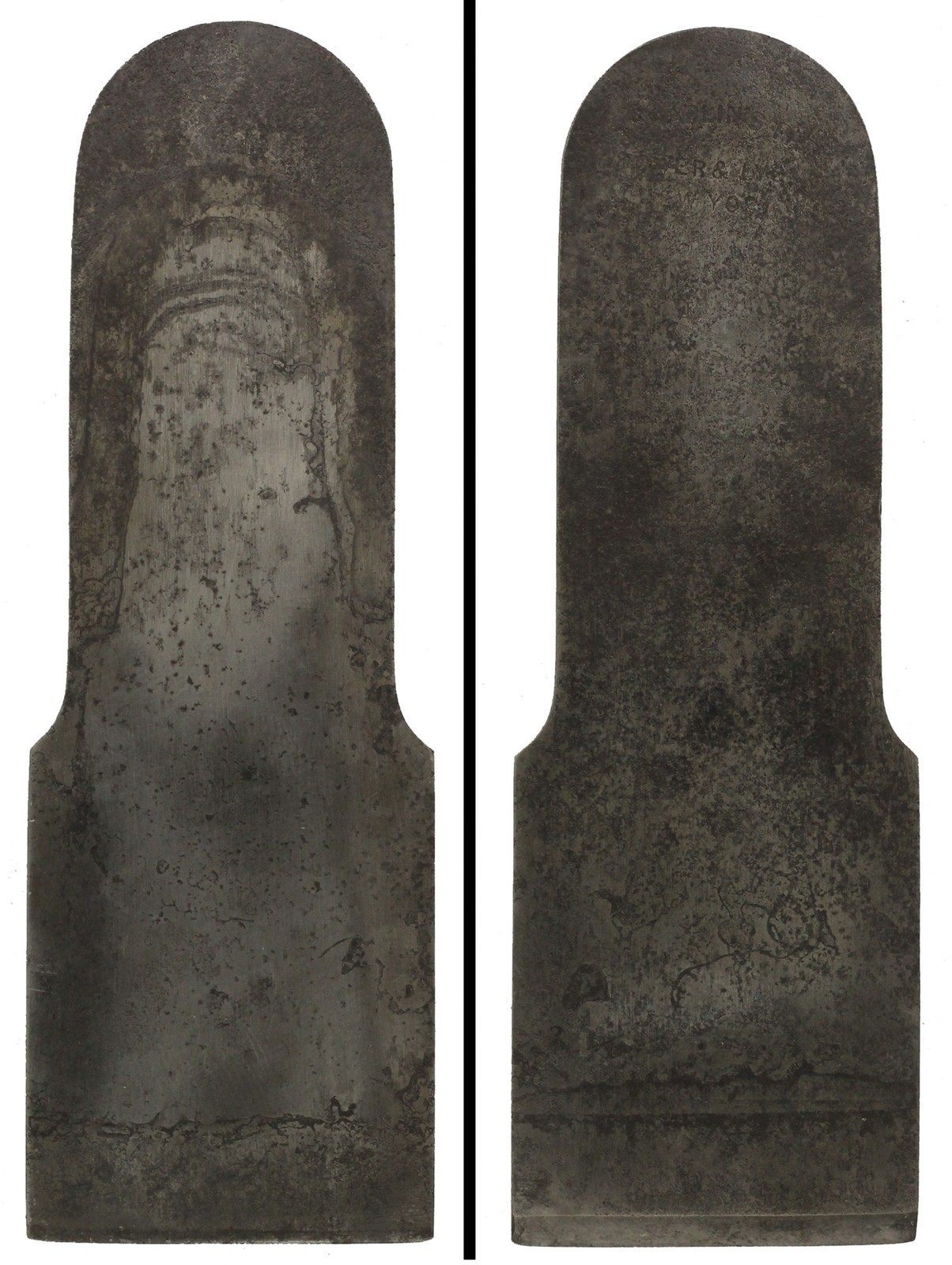 Orig. Iron for Tower & Lyon Chaplin Pat. No. 15 Block- Lt. Pitting- mjdtoolparts