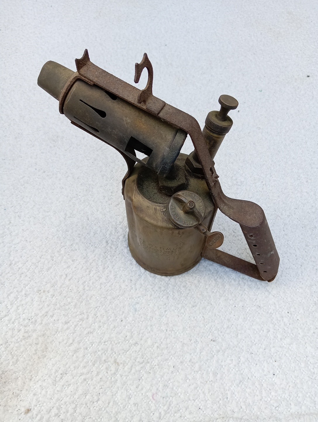 Vintage Optimus #411 Brass Paraffin Blow Torch Lamp – Made In Sweden Collectable