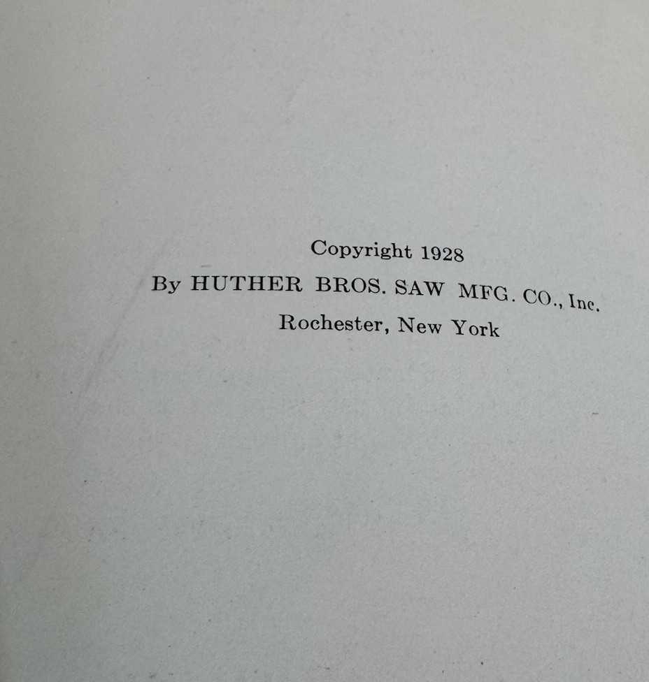 Vintage Huther Saws Catalog Catalogue 49 1928 W/1930 Price List & Circular 1929
