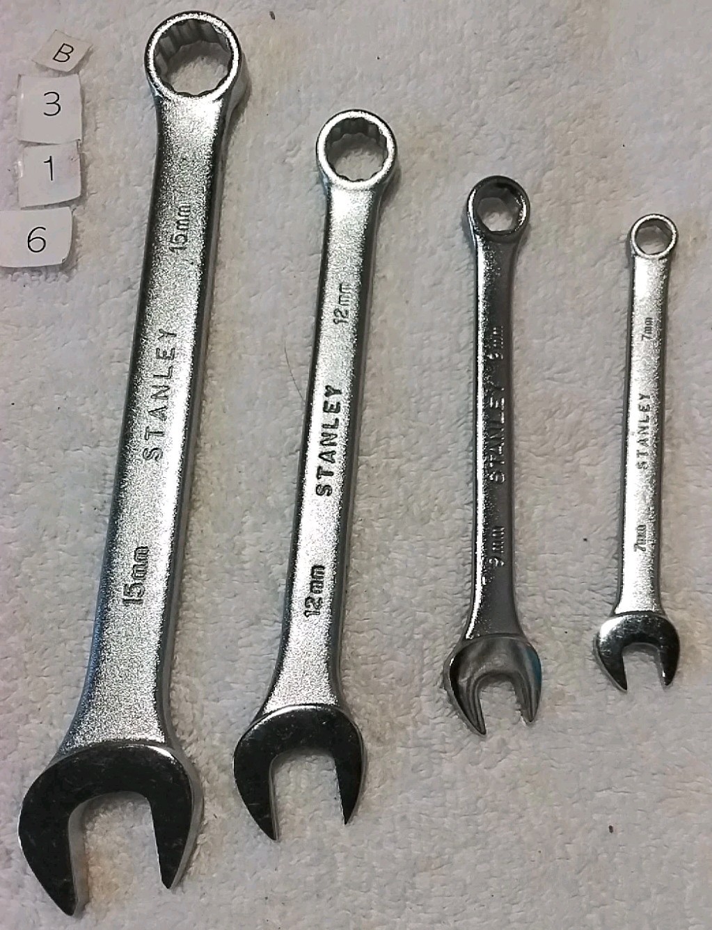 4pc STANLEY WRENCH SET MM USA 7mm-9mm-12mm-15mm USA 🇺🇸