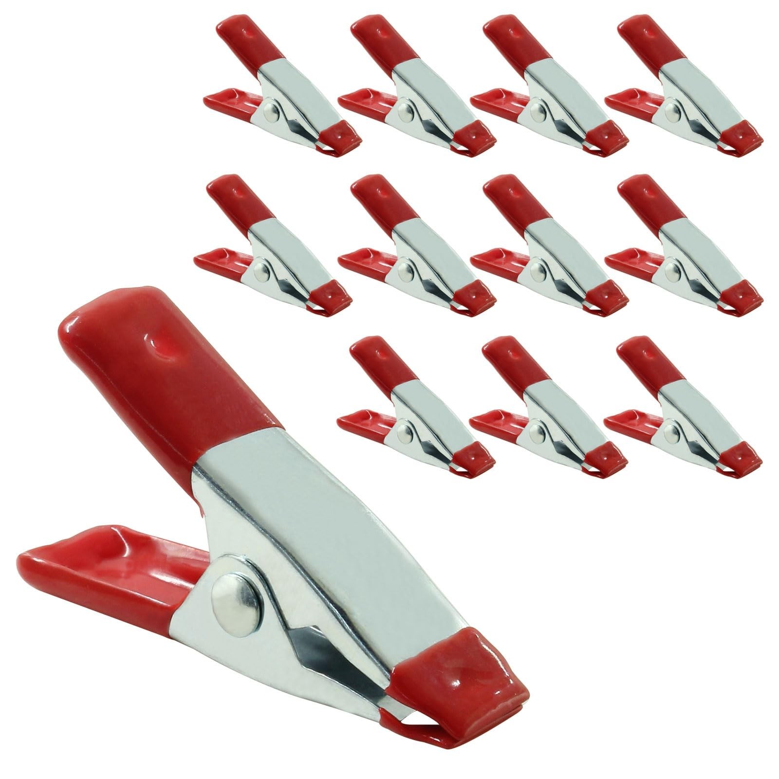 12 Pcs Metal Spring Clamps 2″ inch, Heavy Duty Spring Metal Clips Clamps, Ten…