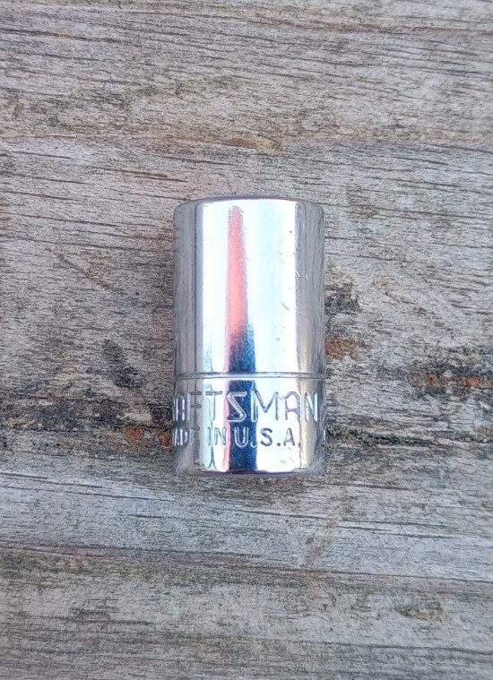 Vintage Craftsman 11/32″ 6 Point Shallow Socket 1/4″ Drive V 43496 USA