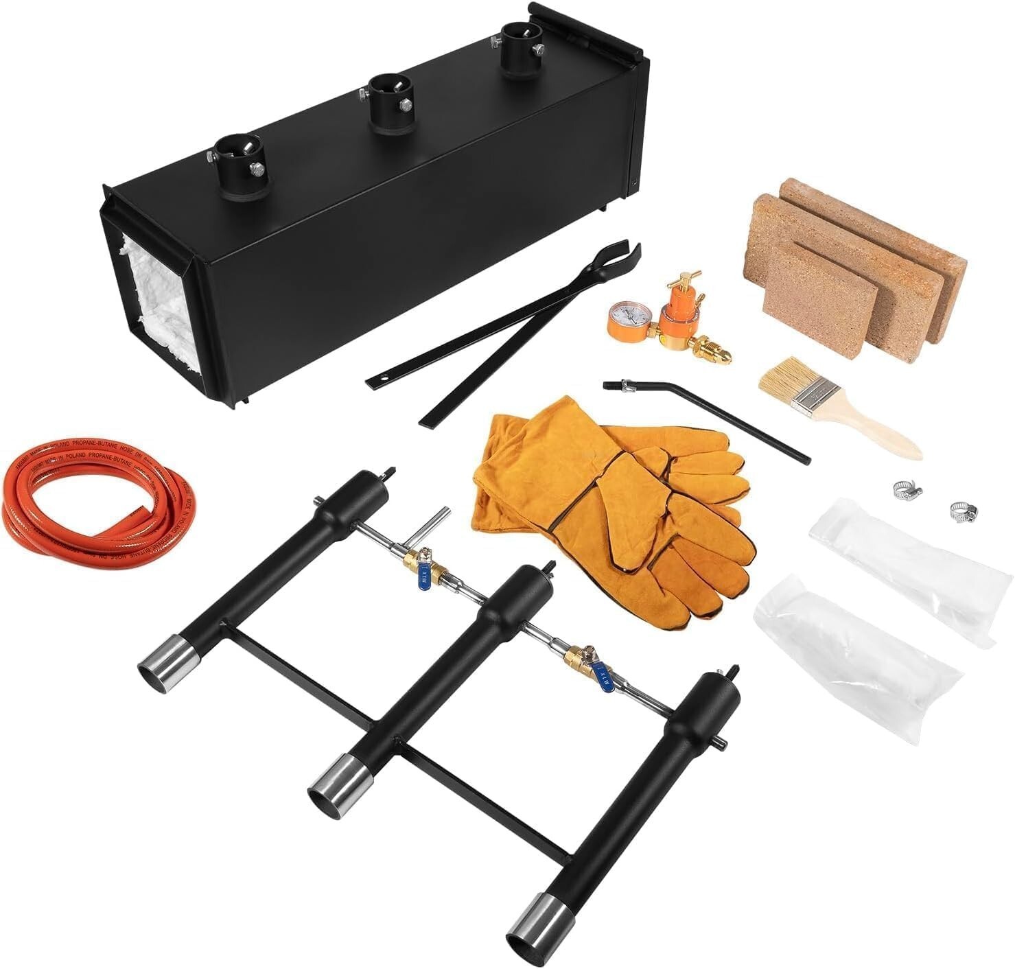 Gas Propane Forge Riple Burner Furnace Knife Making Blacksmith Farrier