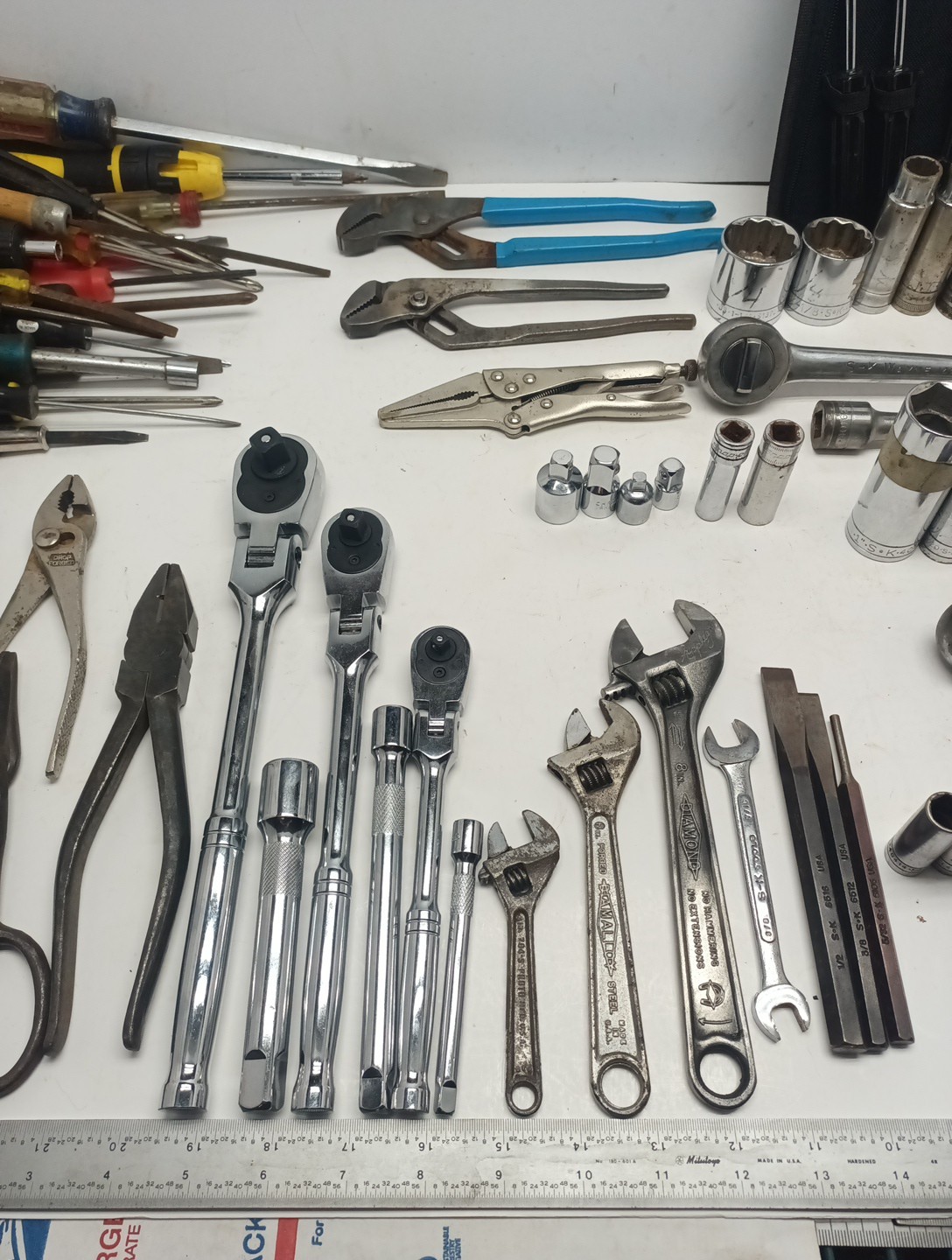 Massive Mechanic Tool Lot Snap-on Craftsman SK Flex Head Ratchets Wrenches 5