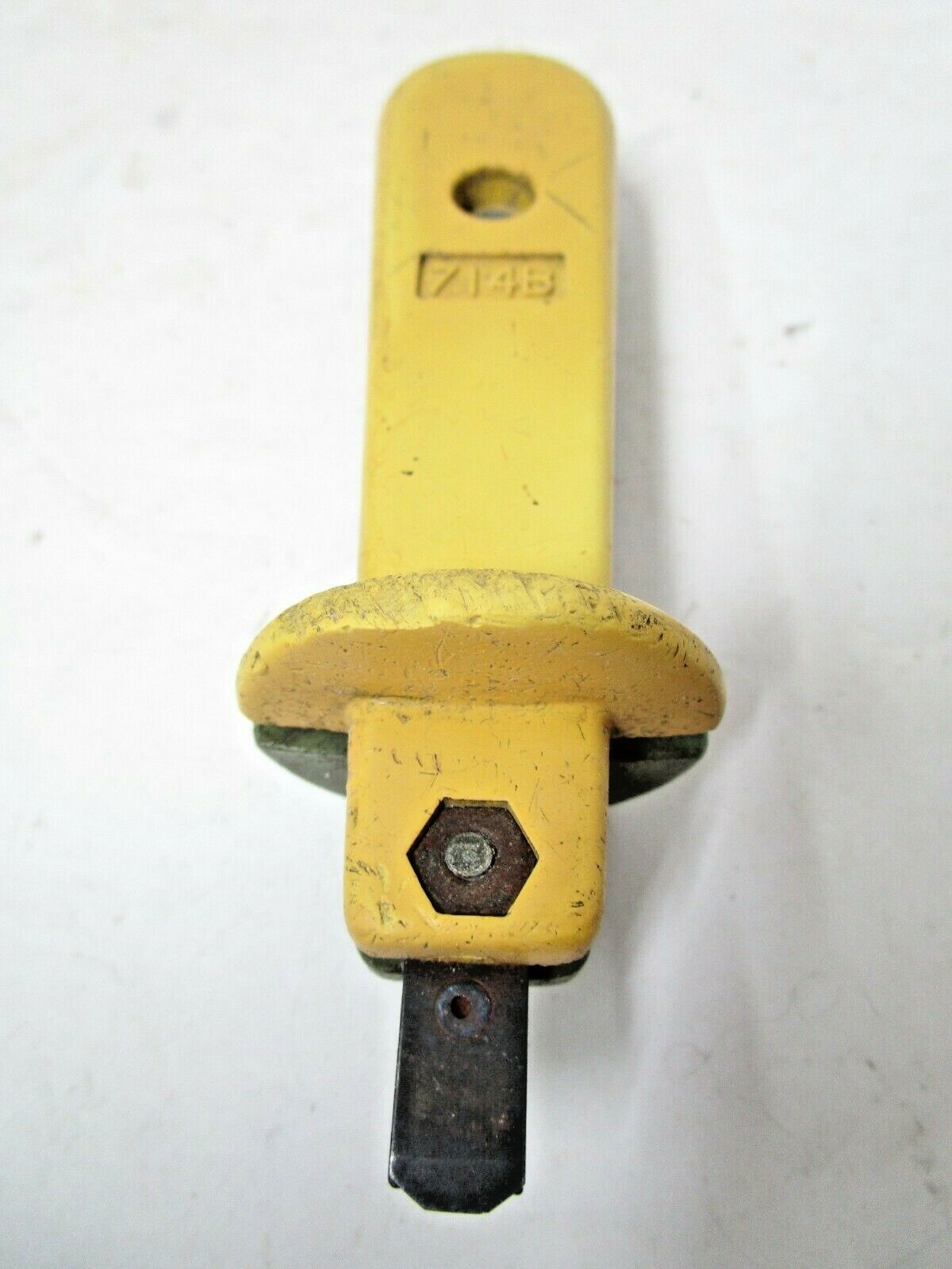 Vintage 714B Yellow Green Linesman Punch Phone Line Technician Hand Tool