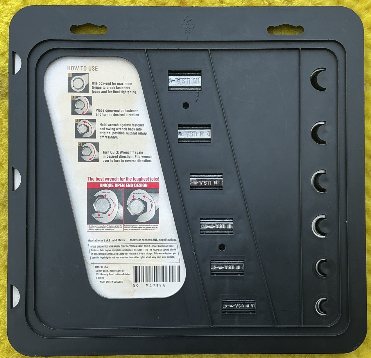 Craftsman Quick Wrench Set 9-42356 SAE USA