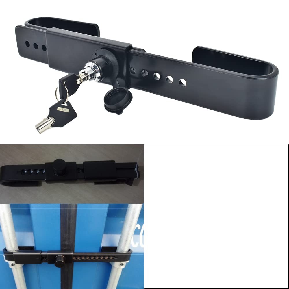 Steel Cargo Door Lock/Shipping Container Lock with 2 Tubular Keys and Rubber Cov