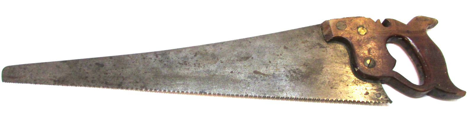Hard to Find Old 1910’s Small 21.5″ Long Unique Wood Handle Antique Hand Saw