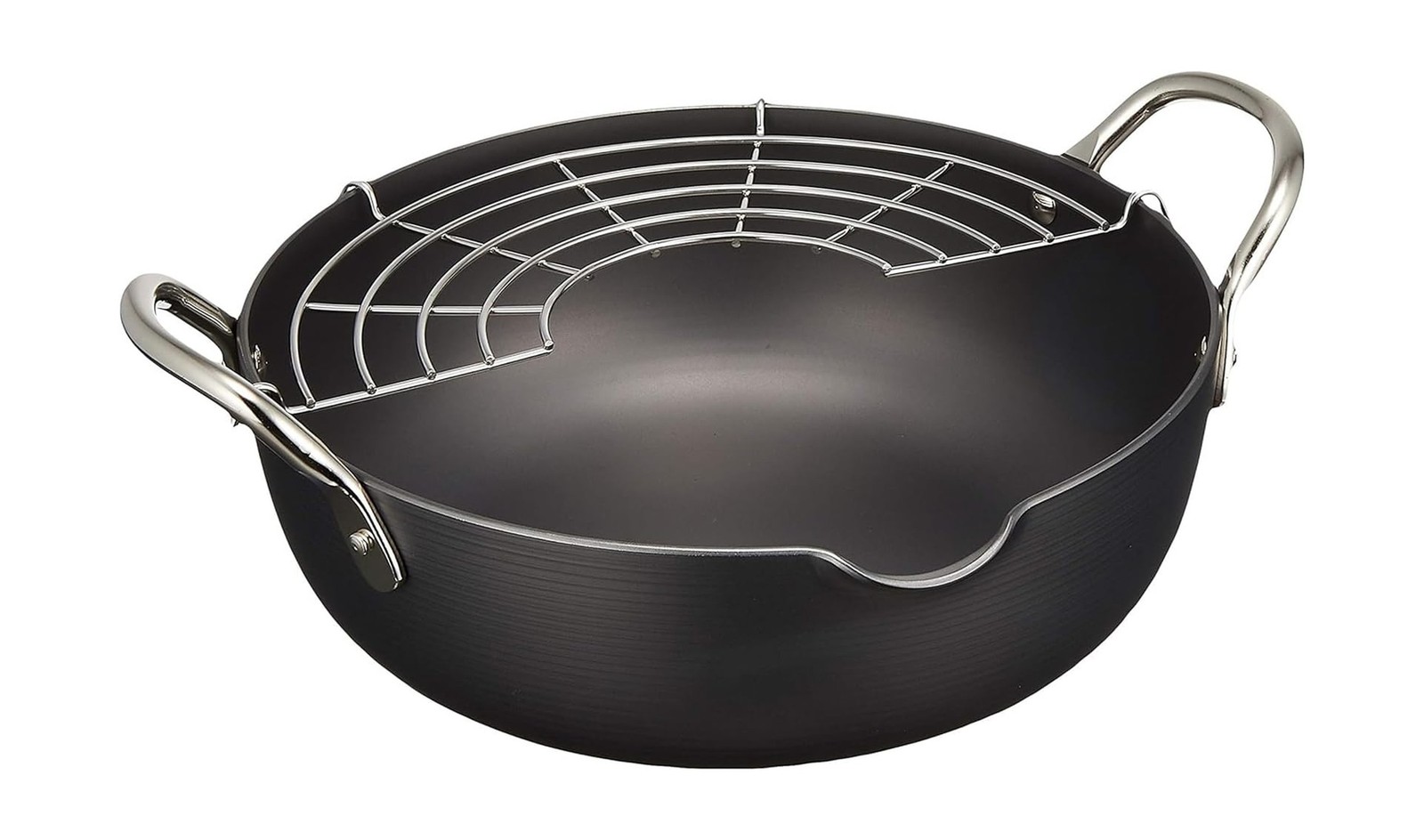 Riverlight Kyoku JAPAN J1324 Iron Tempura Pot, Medium, 0.7 gal (2.4 L), Iron …