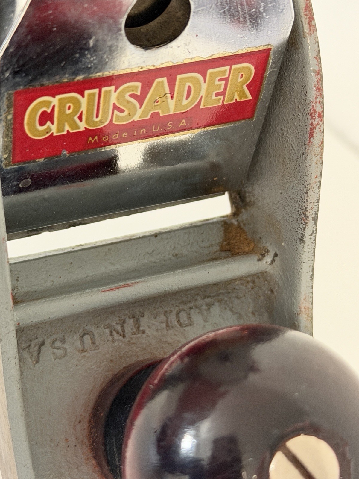 Vintage Crusader No 4 Smooth Bottom Wood Bench Plane 9.5” – Made in USA