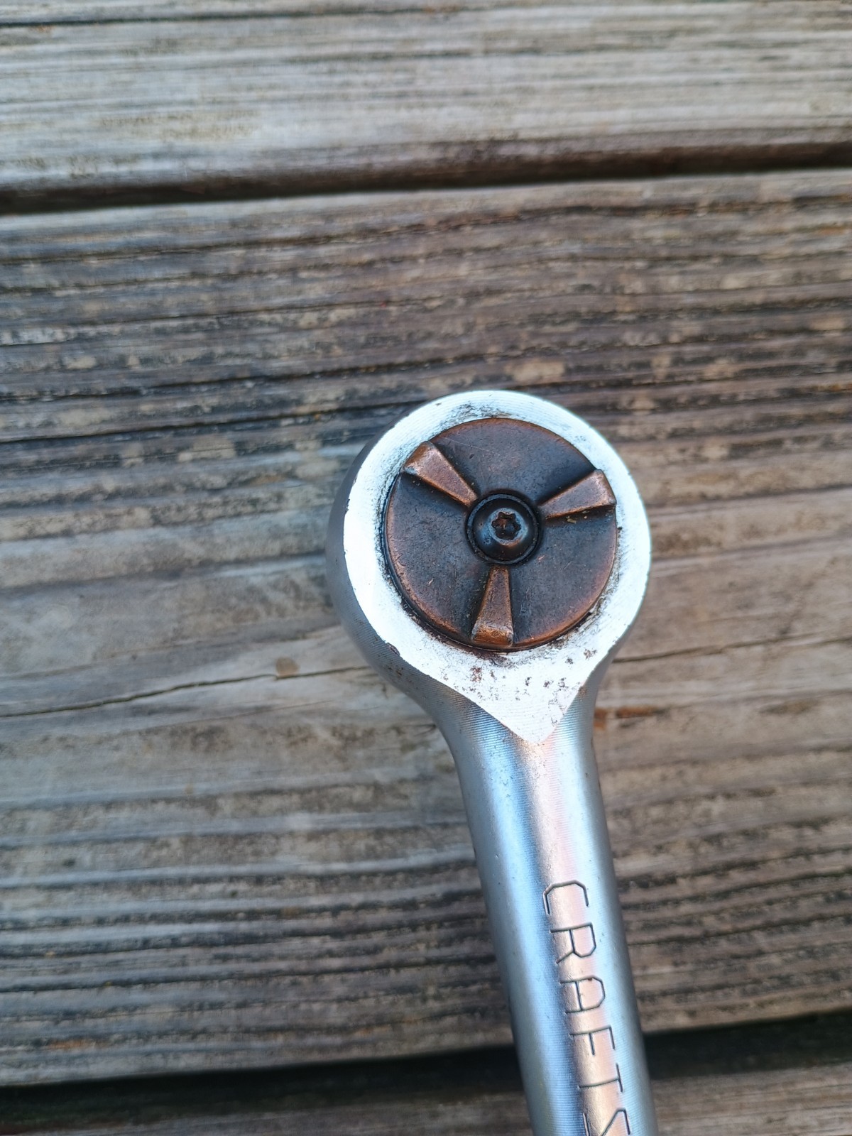 Vintage Craftsman 1/2″ Drive Ratchet VH 43176 10″ Long Round Handle