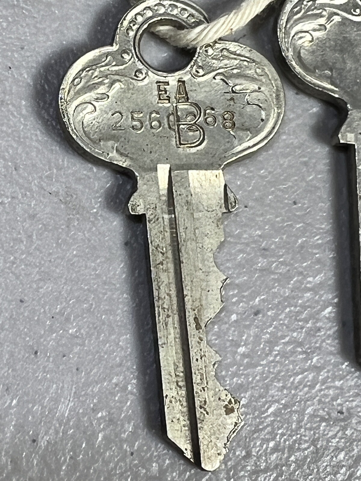 3 Vintage P & F Corbin Brass Keys New Britain Conn Ornate pattern B & EA 2560268