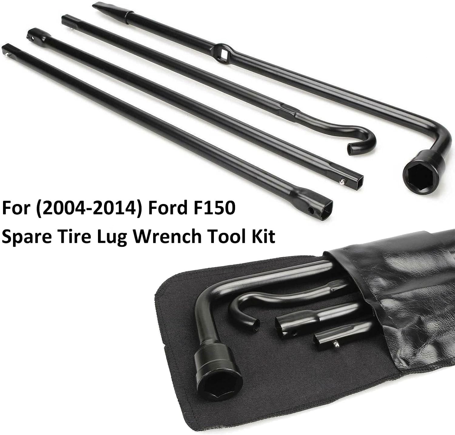 Spare Tire Tool Kit & 2 Ton Scissor Jack for 2004-2014 Ford F150 Lug Wrench