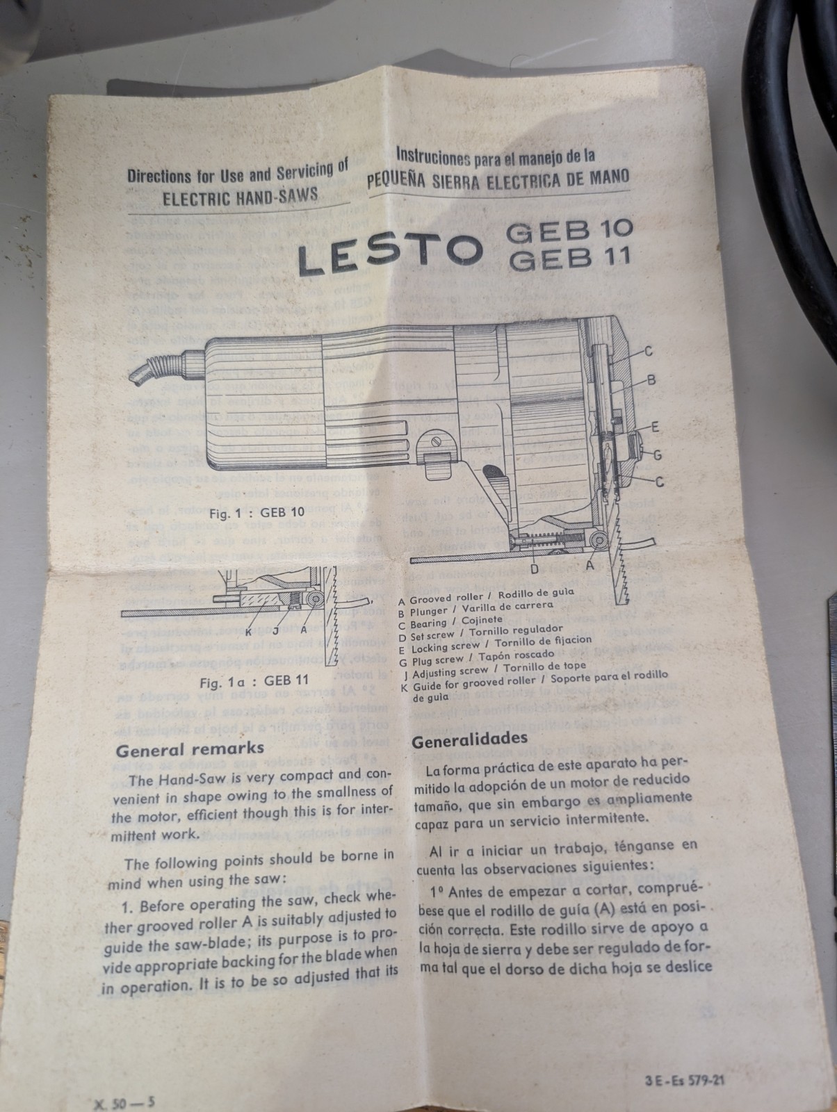 Rare 1950s Scintilla S.A. Soleure Lesto GEB11 Jigsaw Swiss W/Org Box Pre Bosch