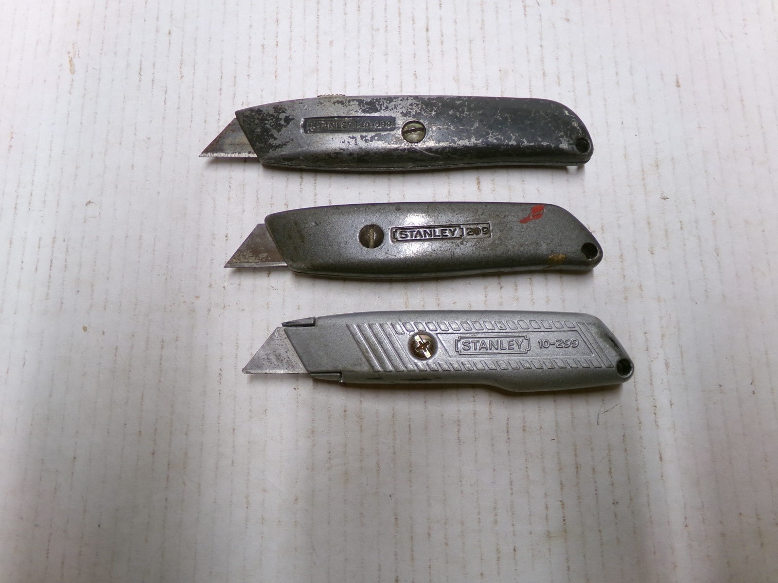Lot of 3 Stanley Utility Knives Vintage