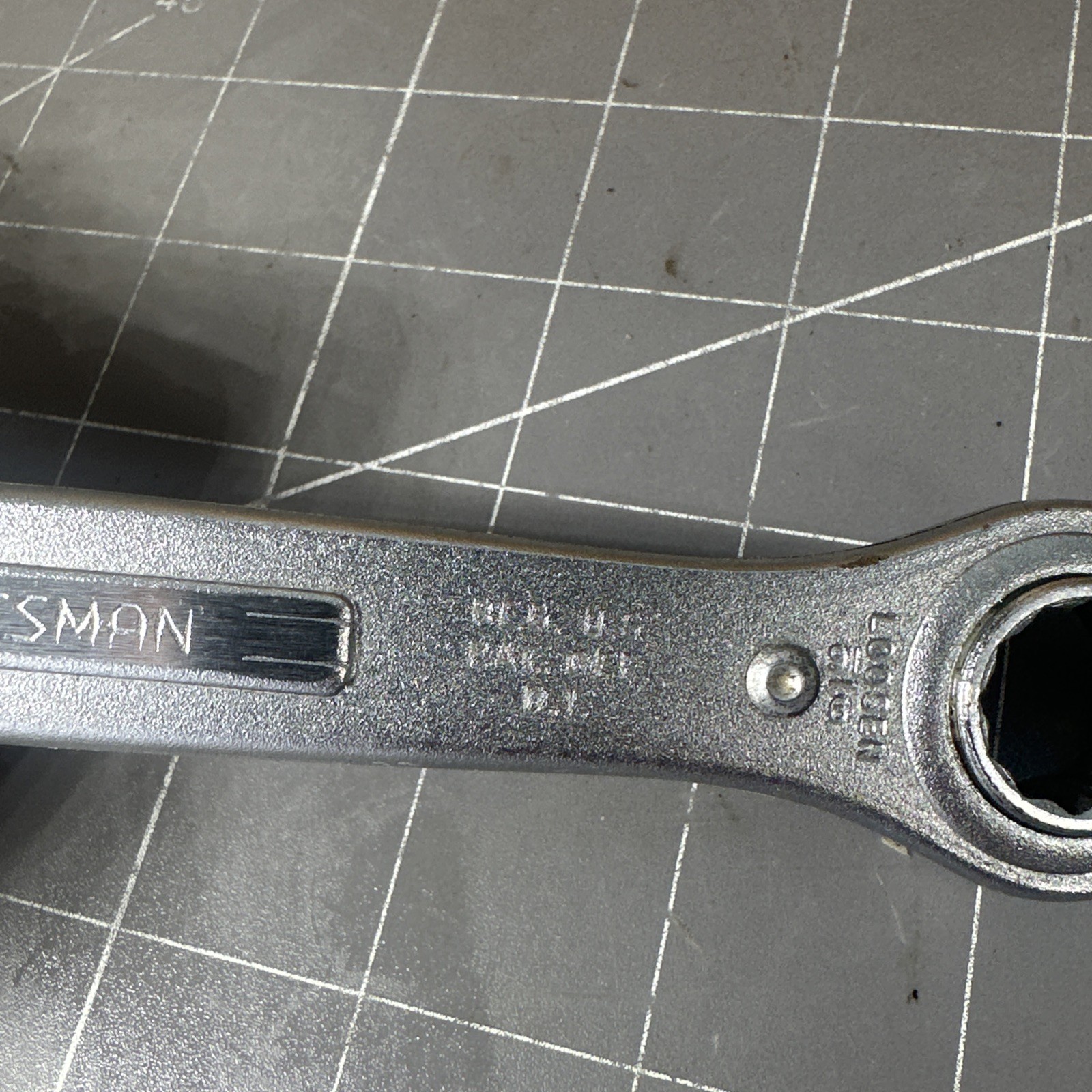 Vintage CRAFTSMAN 1/2 & 9/16 Double Box End Ratcheting wrench All Metal Clean