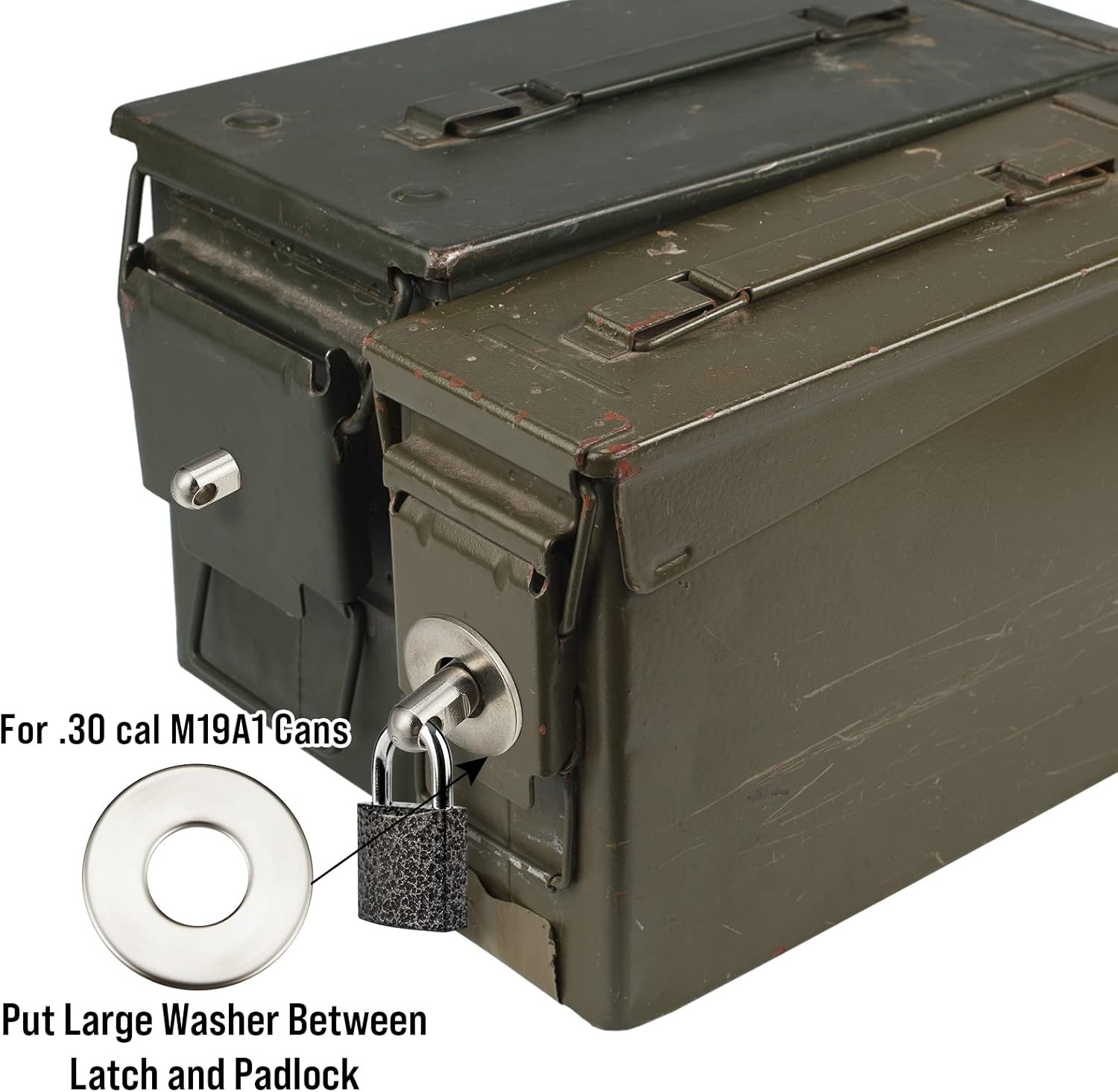 4 Set Locking Hardware Kit for Ammo Boxes Cans and Cases – Metal Steel