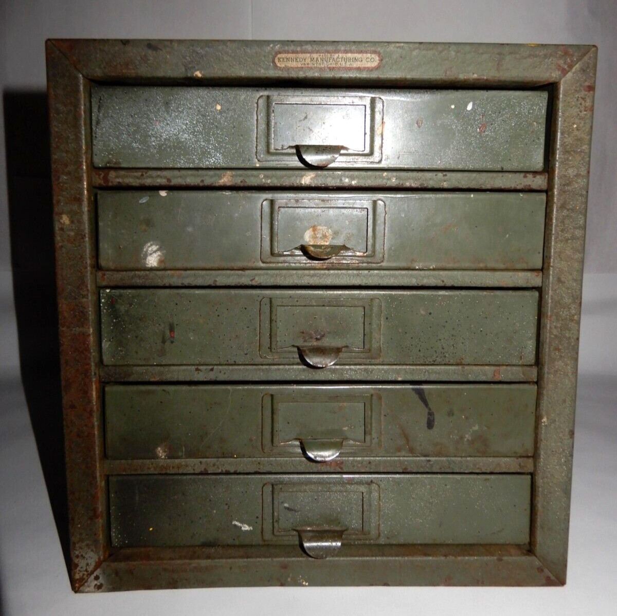 VINTAGE KENNEDY 5 DRAWER PARTS HARDWARE ORGANIZER BOX CHEST MACHINIST CABINET
