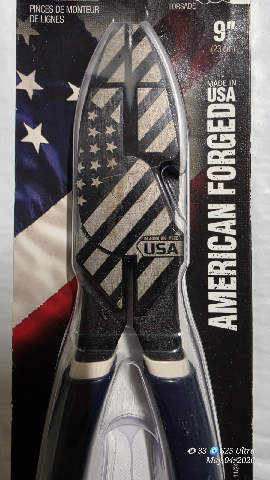 🇺🇸 Klein Tools D213-9NE74 Limited Edition 9″ Linemans Pliers Old Glory US FLAG