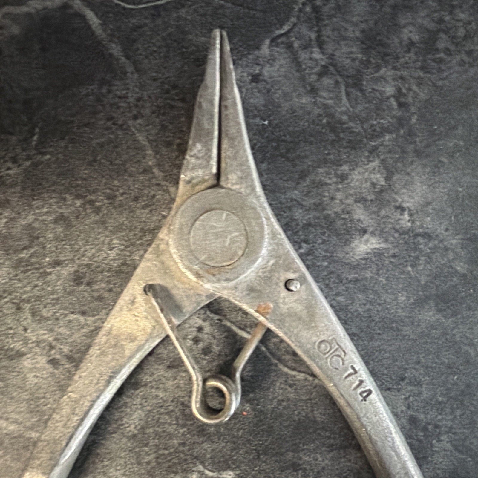 Vintage OTC 714 Horseshoe Lock Ring Pliers Owatonna Tool Co USA