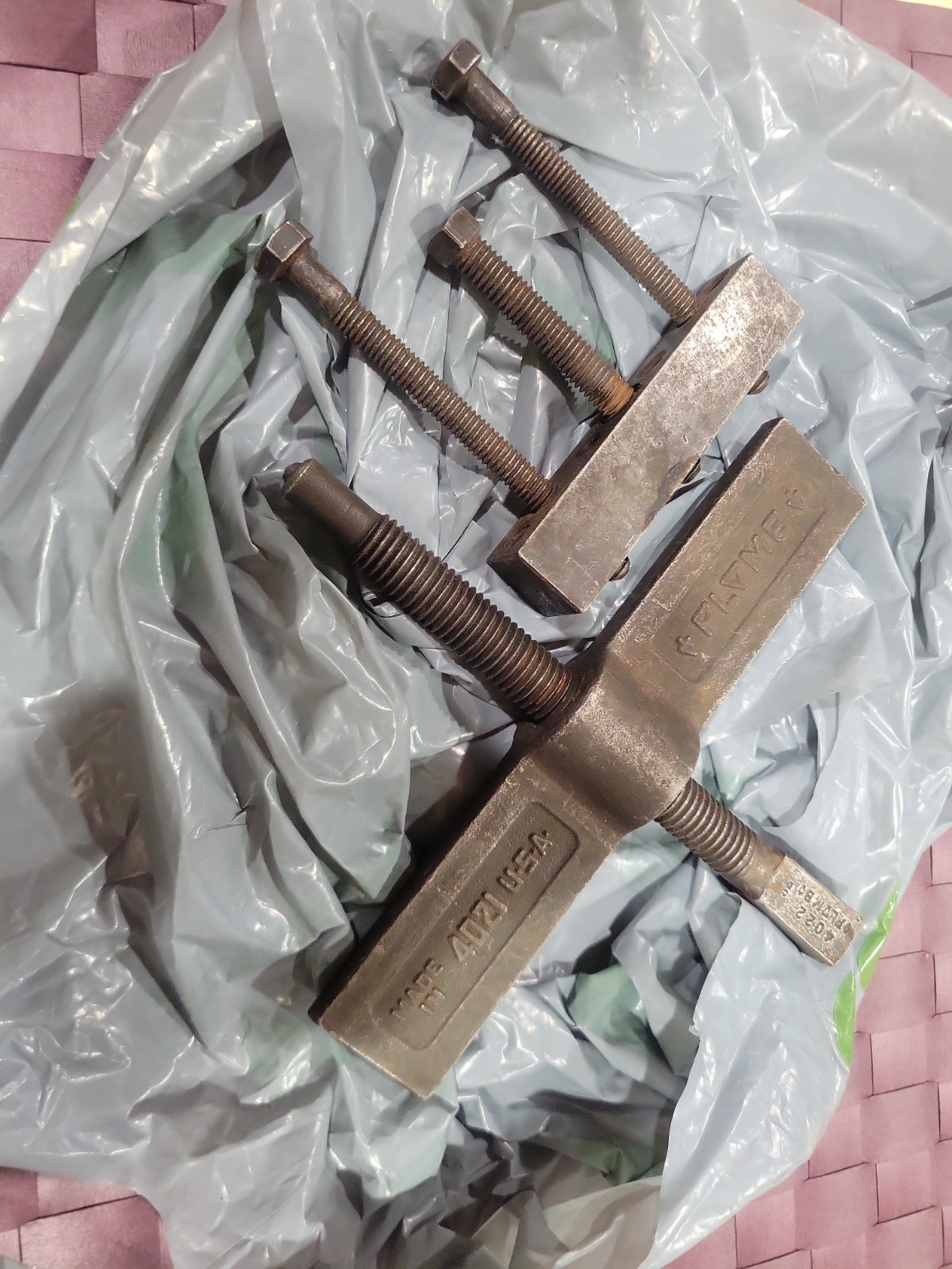 Vintage PLVMB TOOLS PLUMB PLOMB 4021 + 4022 Gear Puller Crossarm Screw
