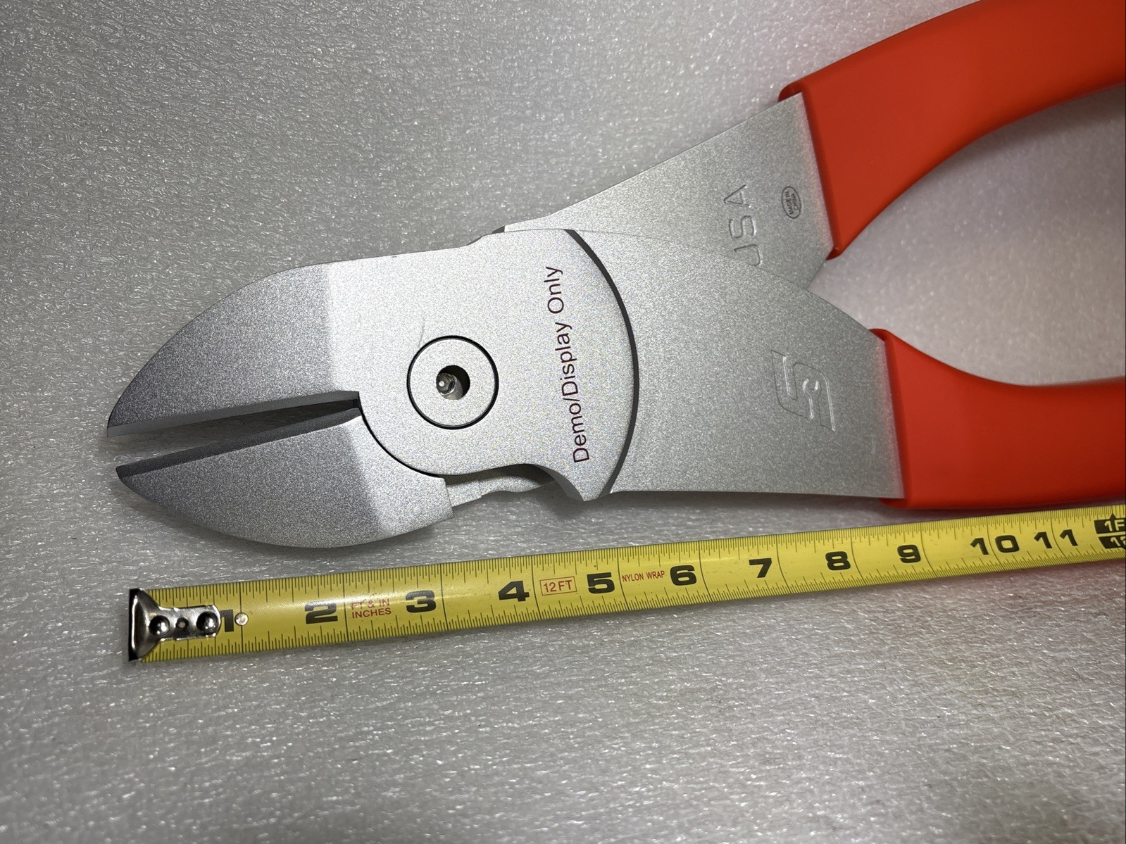 New Snap-On Orange 87BCF Diagonal Cutter Pliers Giant Display Wall Mount