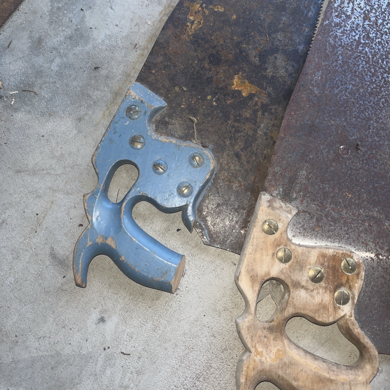 Vintage Wooden Hand Saw Mixed Lot Of 6 Disston Handsaws