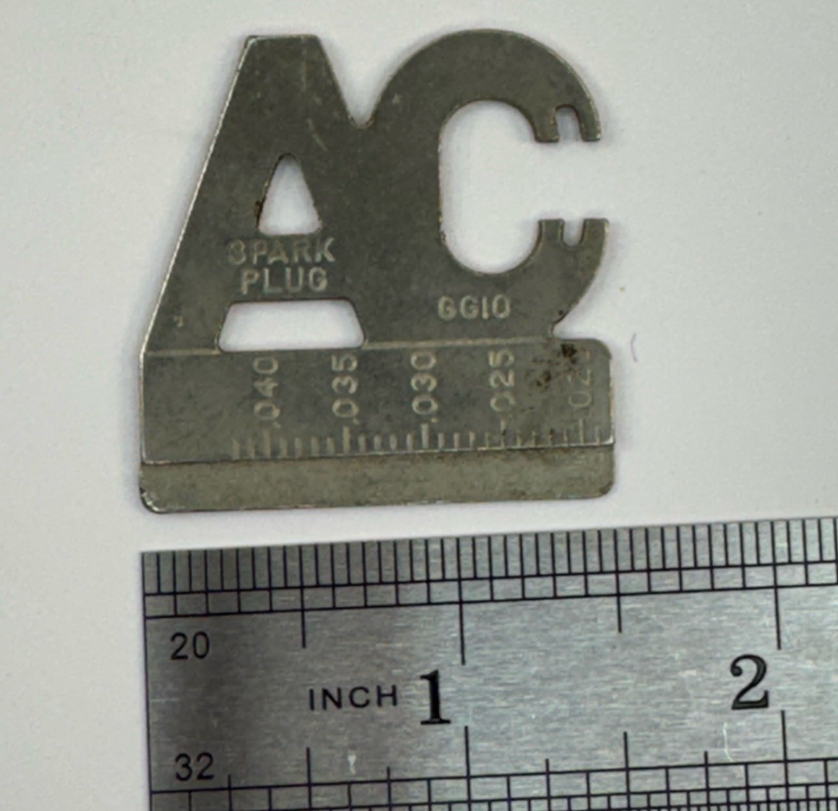 Vintage AC Spark Plug Gap Tool GG10 Advertising Number Auto Parts Englewood Ohio