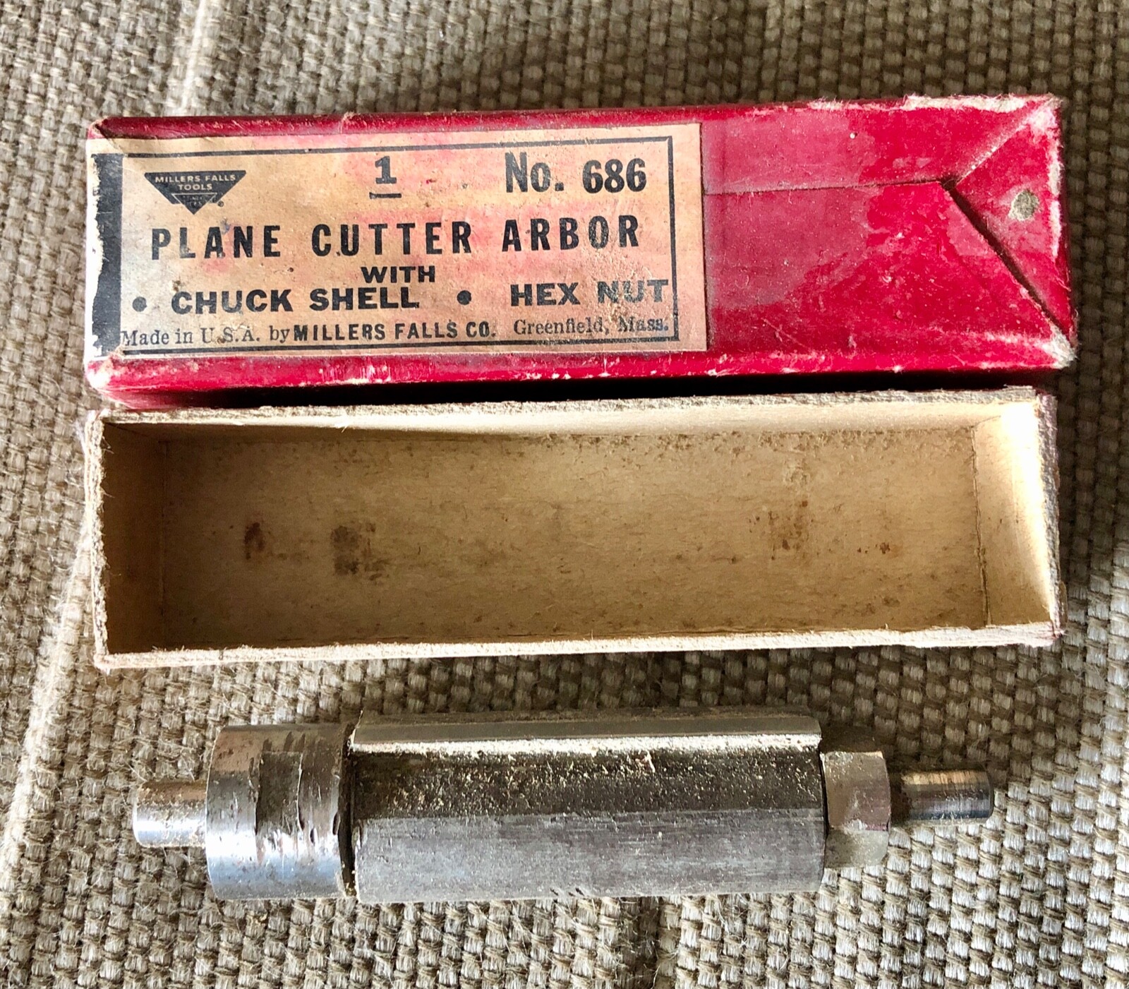 Vintage MILLERS FALLS TOOLS 686 Greenfield Mass Plane Cutter Arbor – USA
