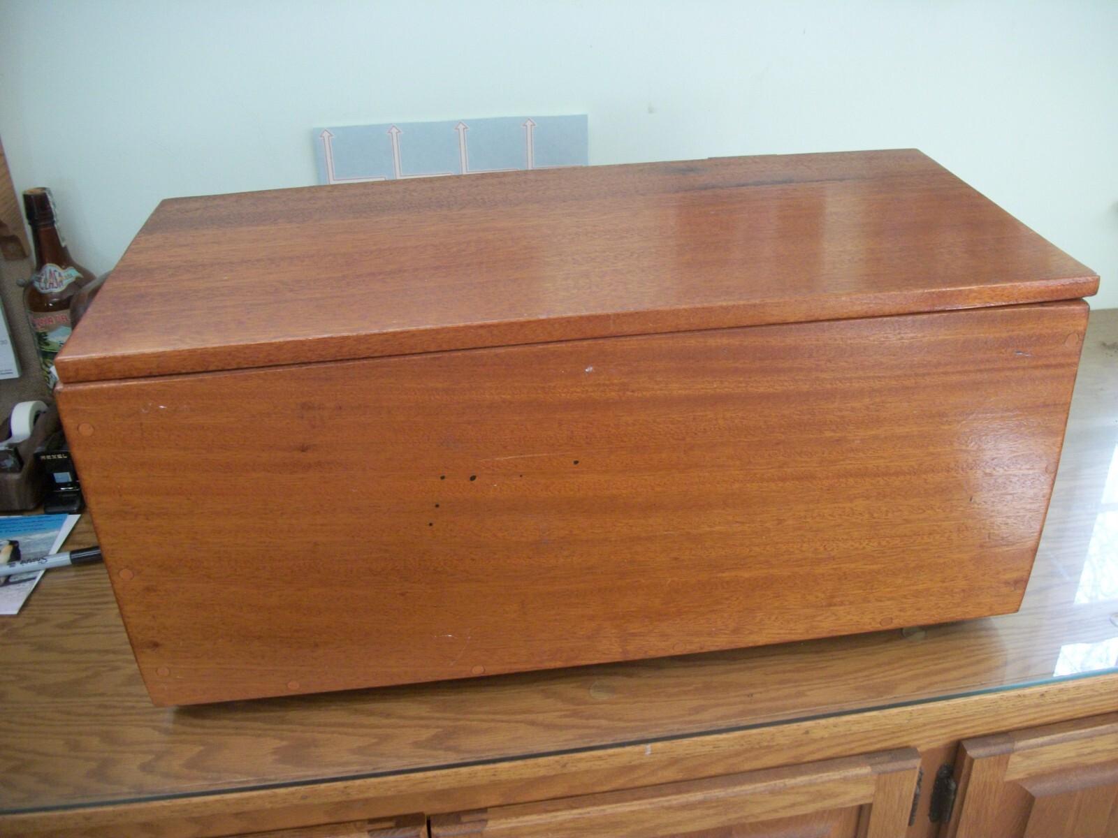 Vintage 1955 Hand Made Mahogany Tool Box – Excellent