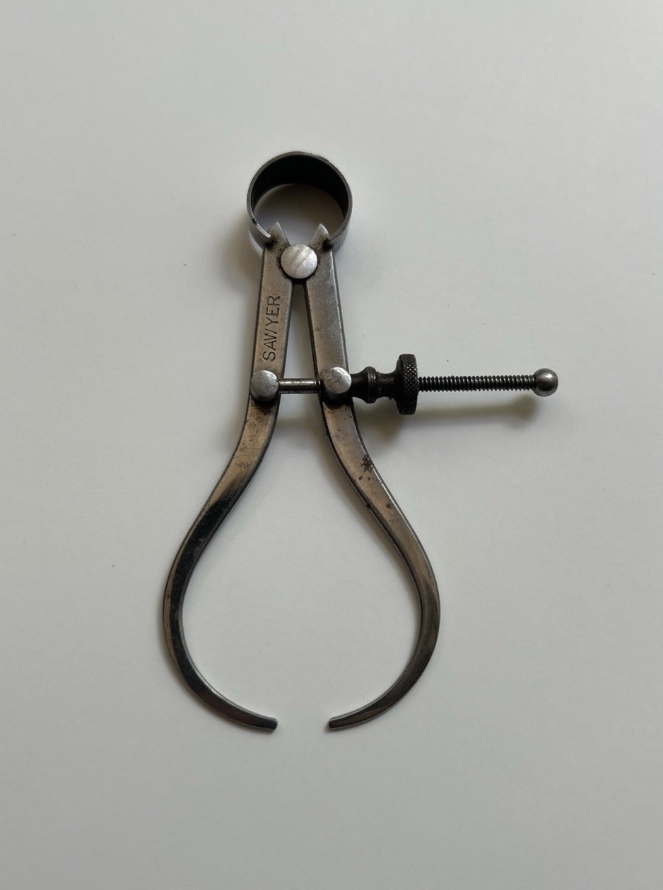 Vintage Sawyer 3” Outside Caliper With Flat Legs small 3 inch outside caliper