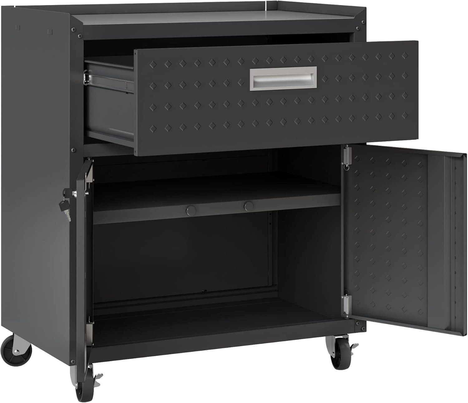 Stylish Charcoal Gray Fortress Storage Units for Organized Living