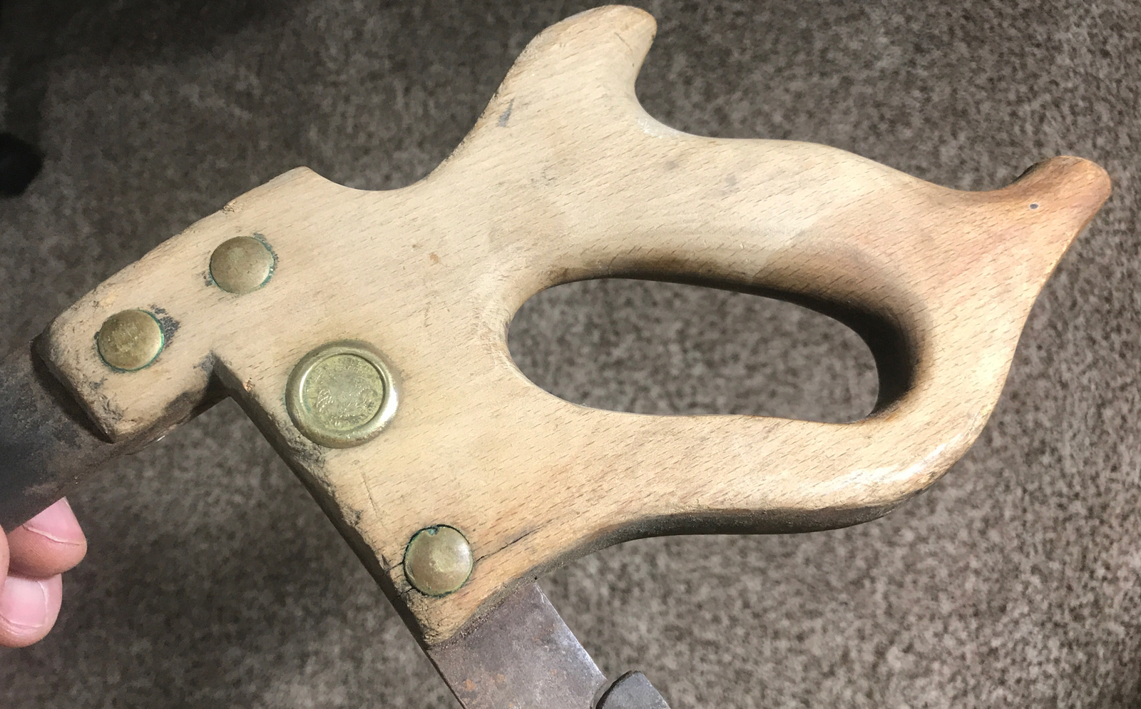 Antique Warranted Superior 24” Blade Bone Butcher Saw 1887