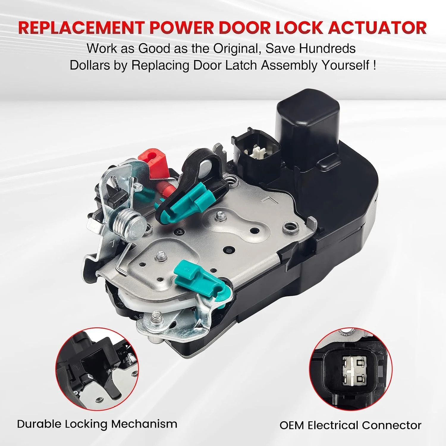 SYERAL Power Door Lock Latch Actuator 931-644 Rear Left Driver Side Door Latch C